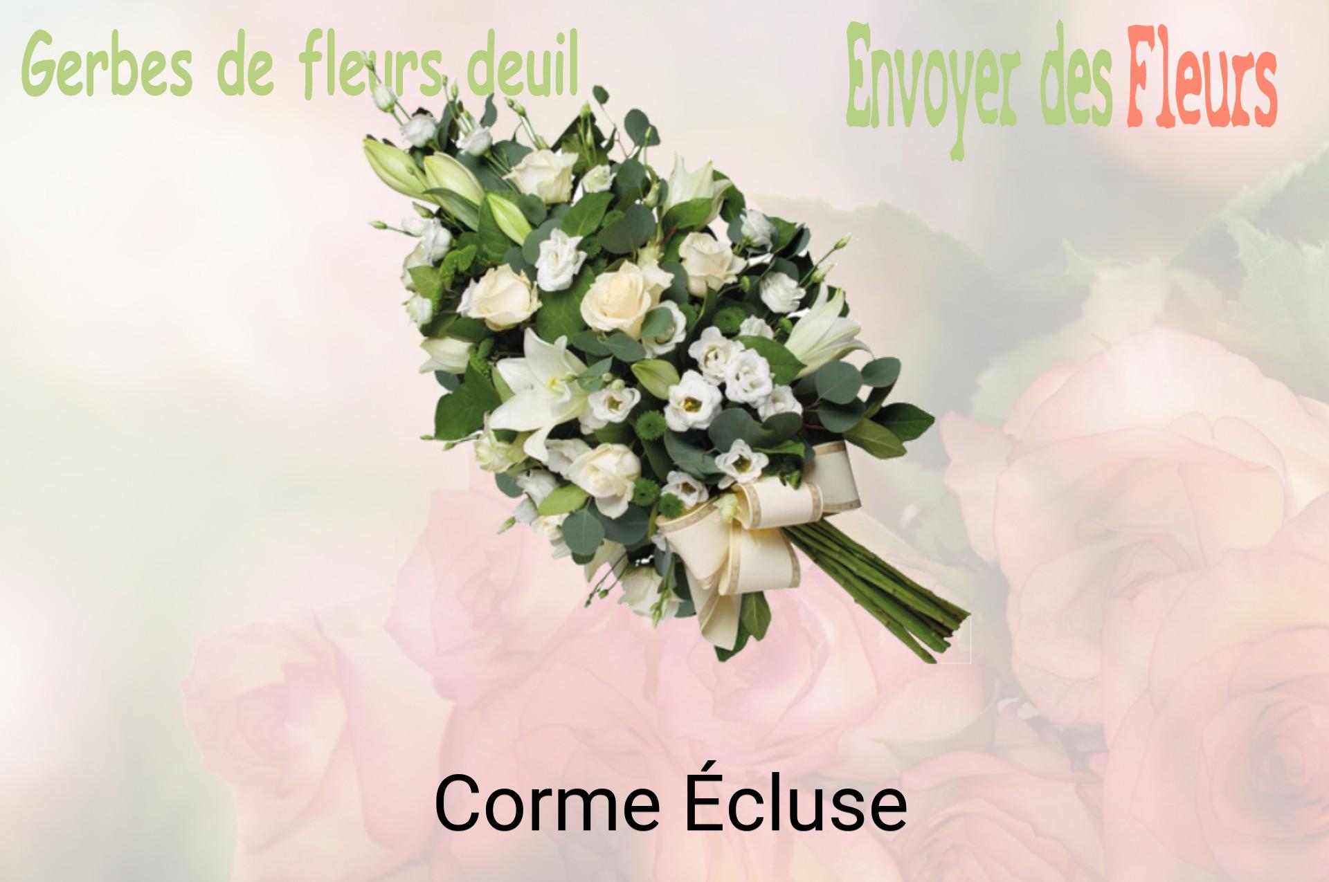 Gerbe de fleurs de deuil livrée à Corme-Écluse